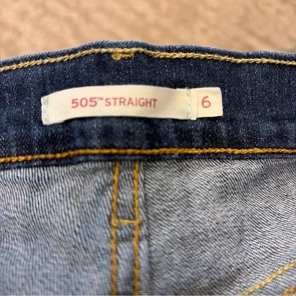 Womens Levi’s 505 Jeans Straight Leg Long Tall Stretch Size 6 (28Wx34L) - Picture 11 of 14